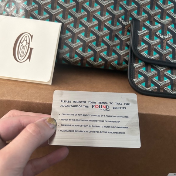 SOLD Goyard Saint Louis LEOplaine Claire Voie Teal Blue reversible t - Picture 6 of 14